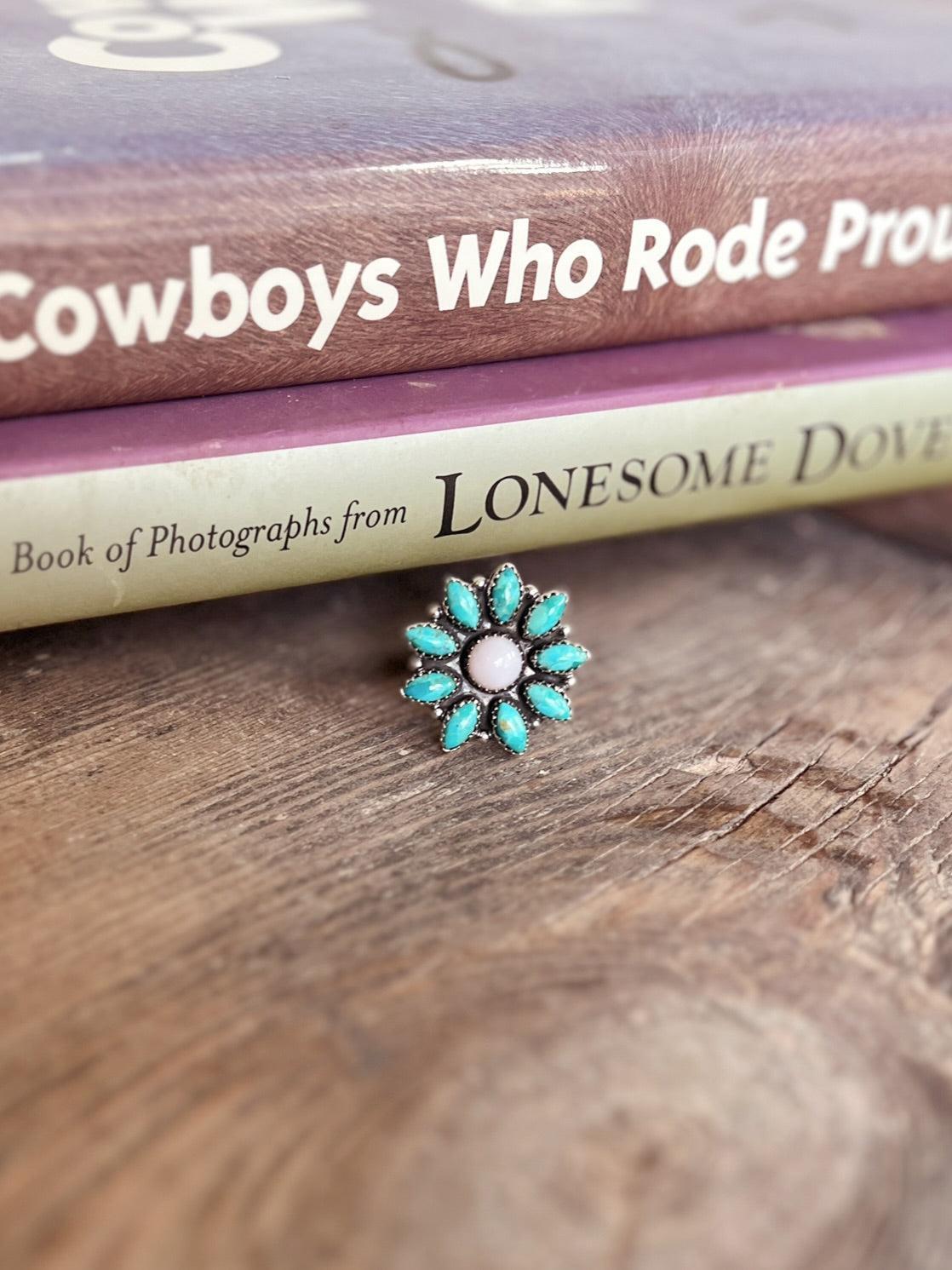 Goddess Flower Garden Adjustable Navajo Sterling Silver Ring Product Image