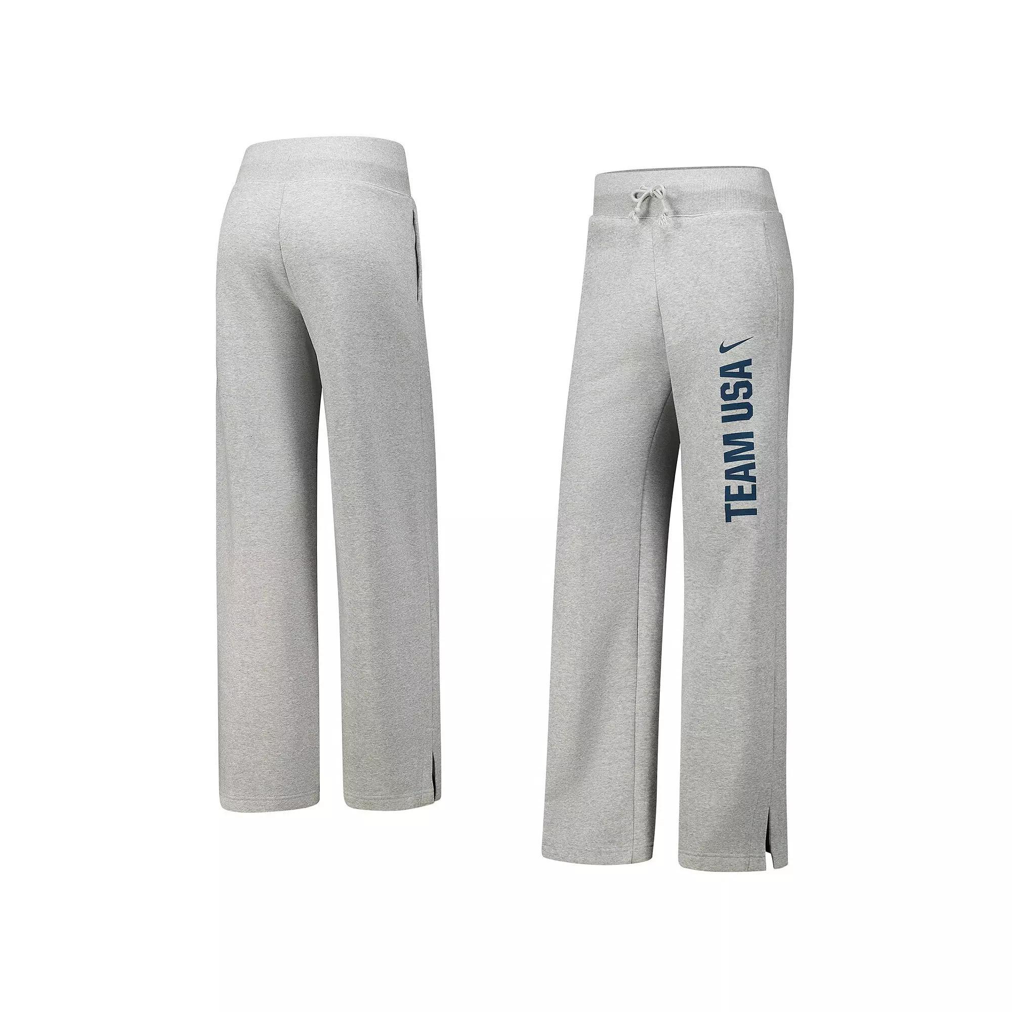 Women's Nike Gray Team USA Phoenix Casual Fleece Pants, Size: Large, Usa Grey Product Image