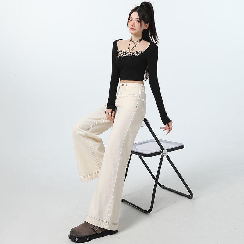 High Rise Wide Leg Jeans (Various Designs) Product Image