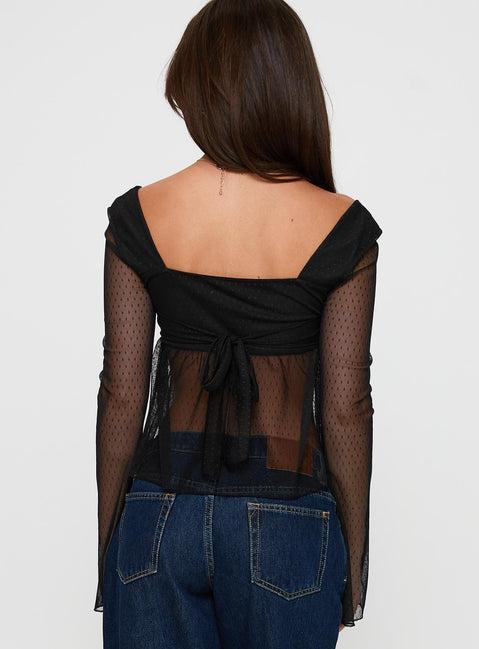 Fiorello Long Sleeve Top Black Product Image