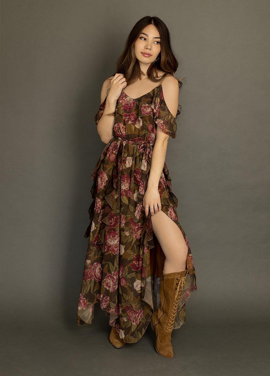 Faydon Dress in Bistre Floral Female Product Image