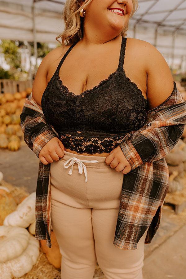 The Juliette Racerback Lace Bralette in Black Curves Product Image