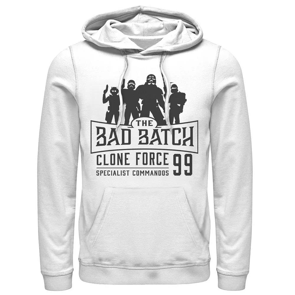 Men's Star Wars: The Clone Wars Bad Batch Emblem Hoodie, Size: XXL, White Product Image