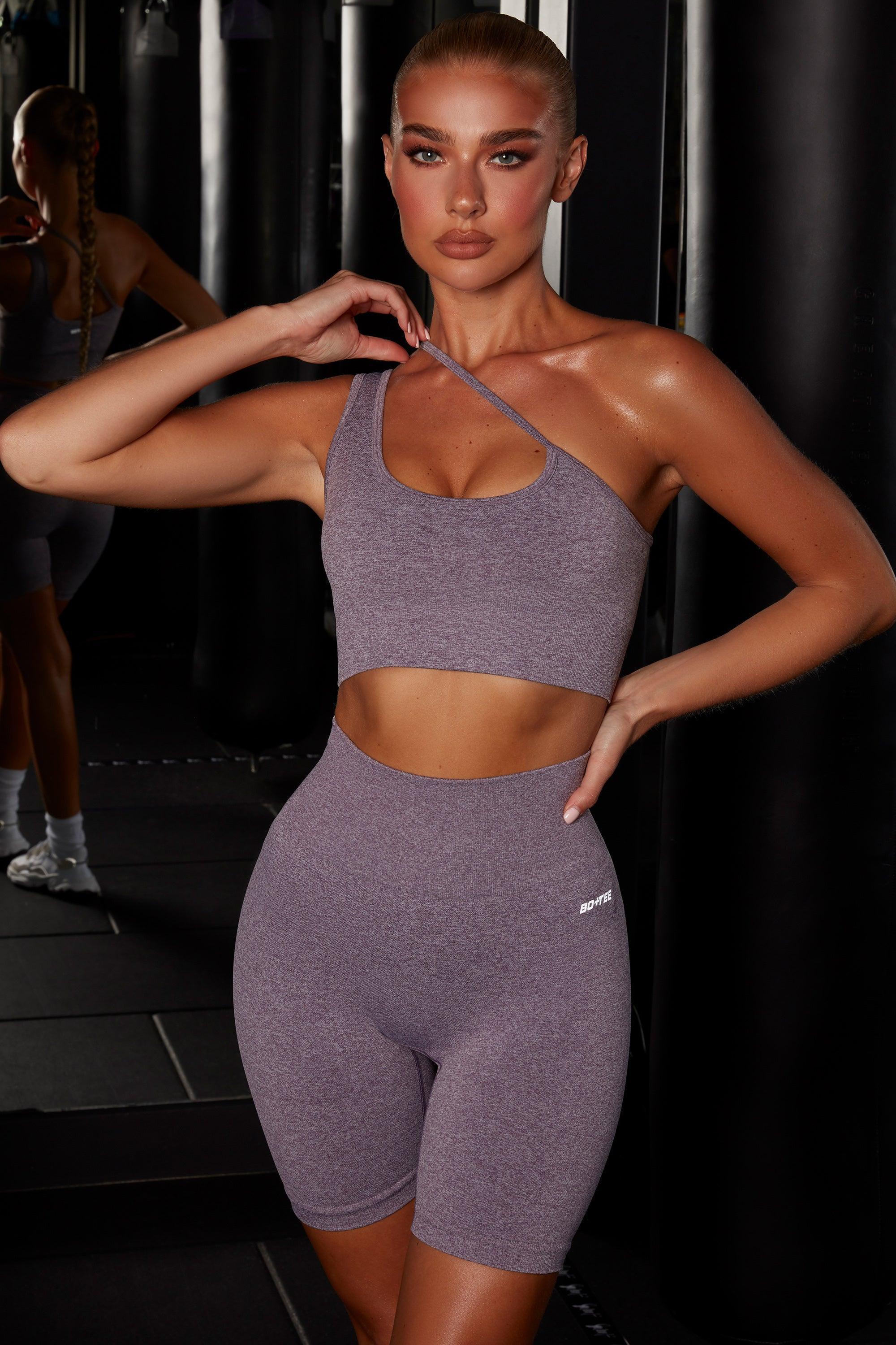 Strive Seamless Asymmetric Crop Top in Purple Product Image