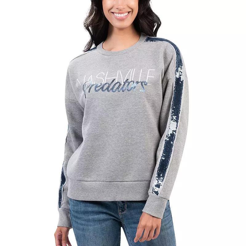Women's G-III 4Her by Carl Banks Gray Nashville Predators Penalty Box Pullover Sweatshirt, Size: XL, Pdt Grey Product Image