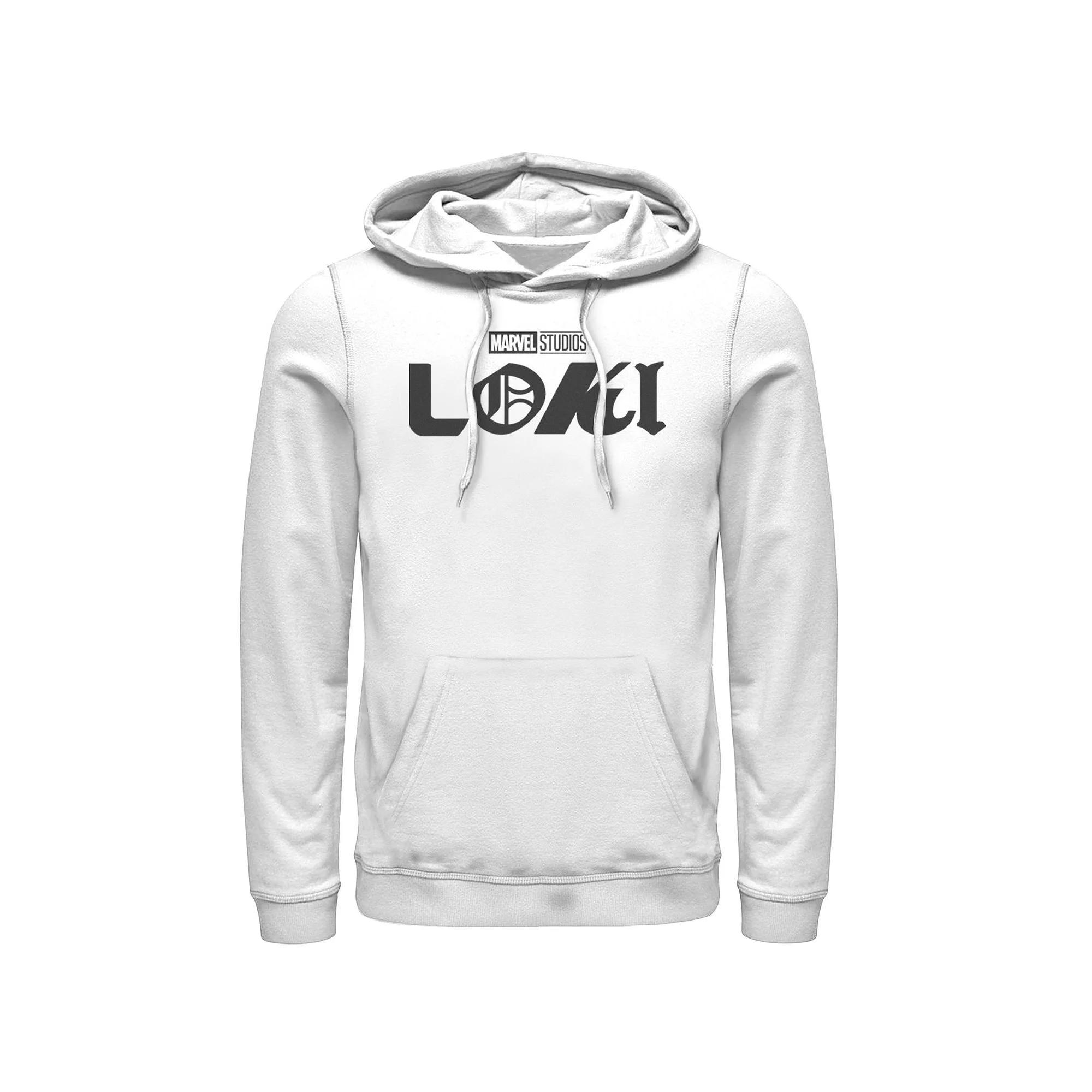 Men's Marvel Loki Logo Hoodie, Size: Small, White Product Image