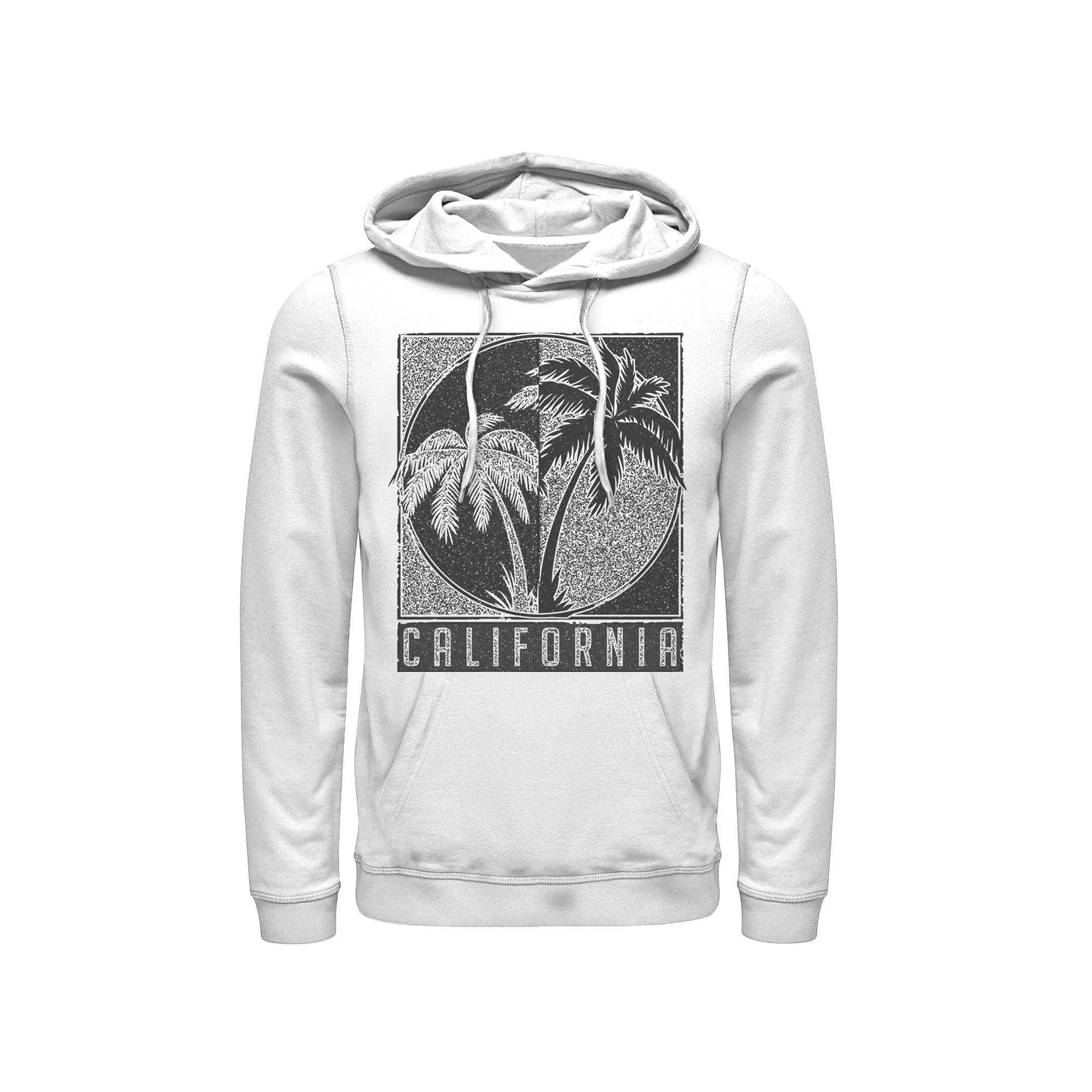 Men's Fifth Sun California Palms Poster Hoodie, Size: XXL, White Product Image