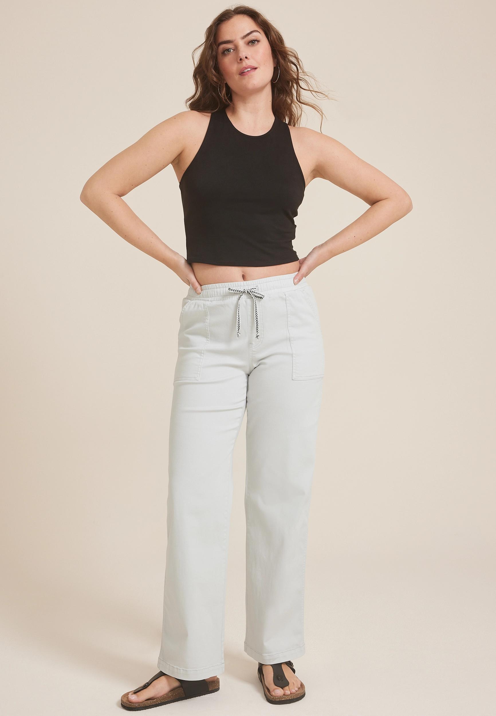 Maurices Womens Weekender High Rise Wide Leg Pants Product Image