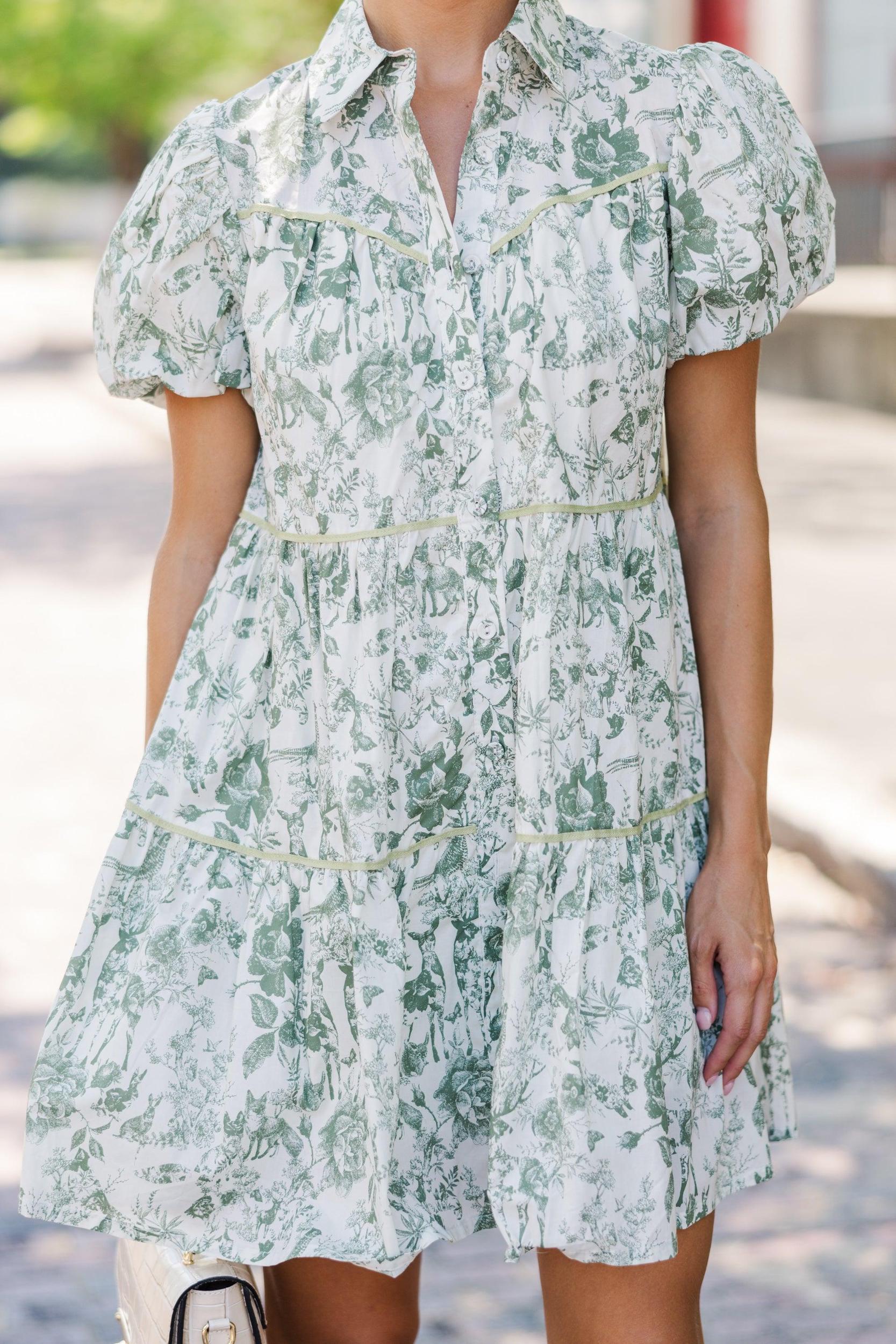Alive And Well Ivy Green Toile Dress Female Product Image