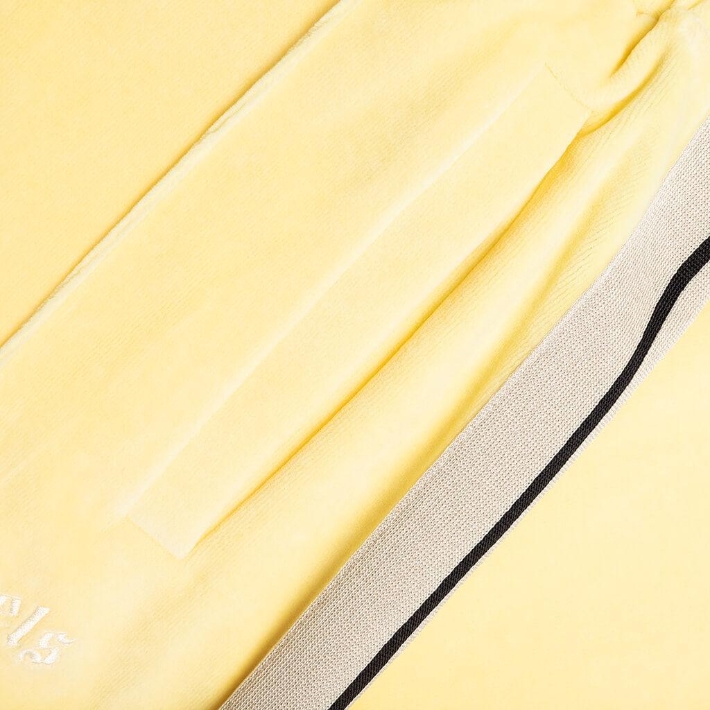 Chenille Loose Track Pants - Yellow/Off White Male Product Image