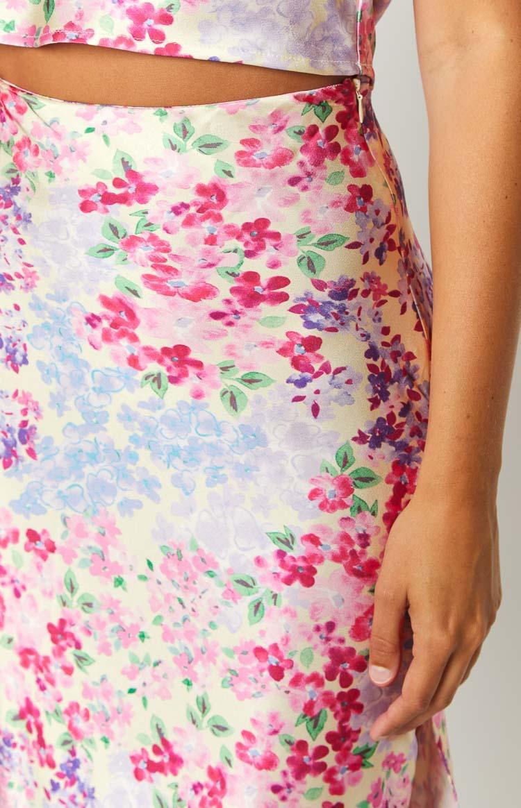 Genevieve Floral Print Maxi Skirt Product Image
