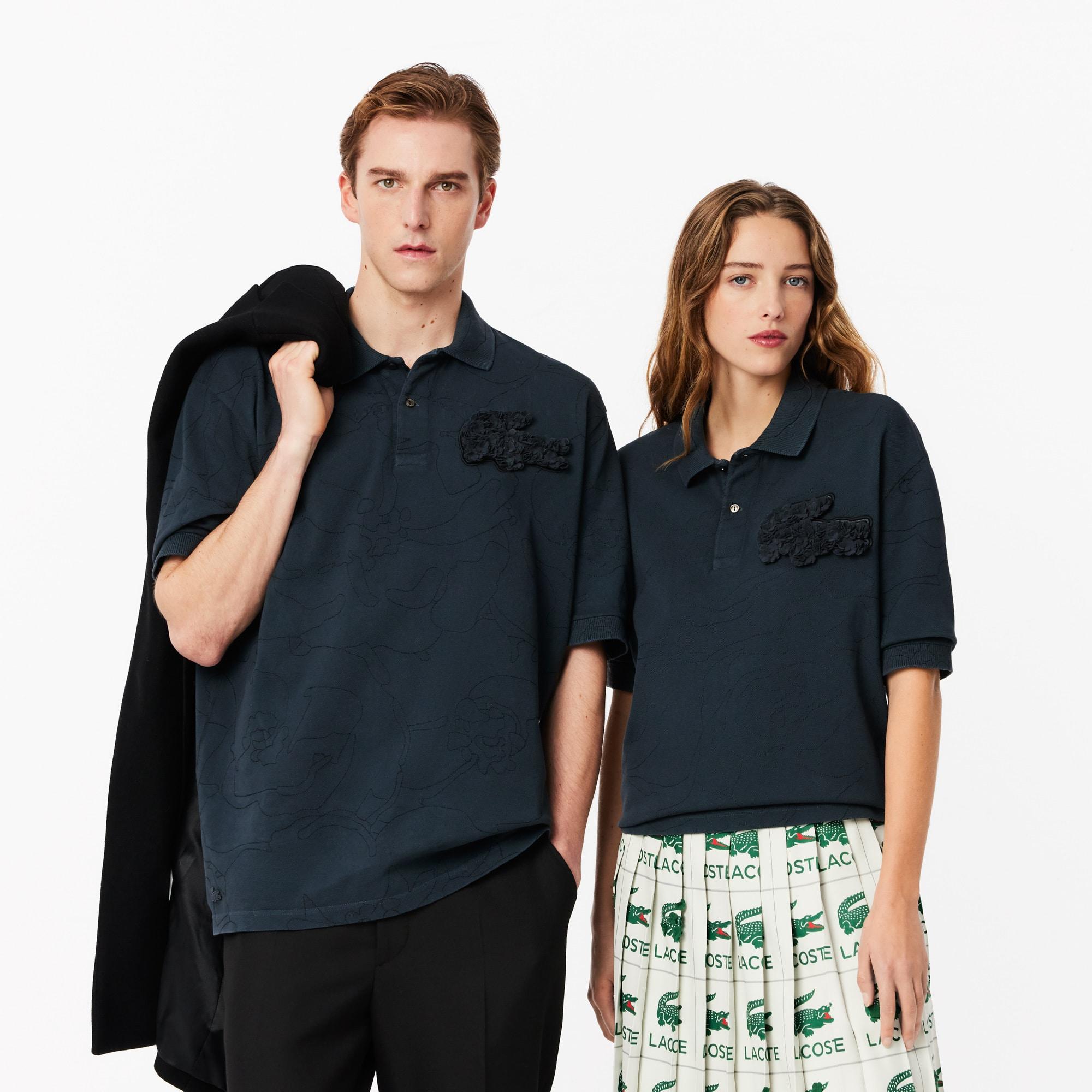 Embroidery Collection Oversize Polo Shirt Product Image