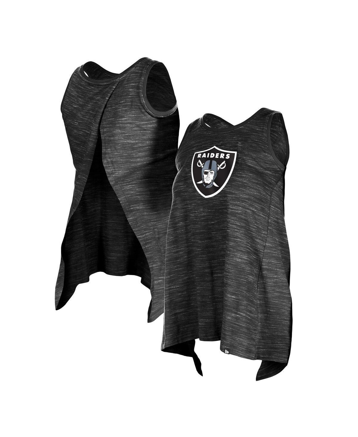 Women's New Era  Black Las Vegas Raiders  Space Dye Active Tank Top, Size: XS, Lvr Black Product Image