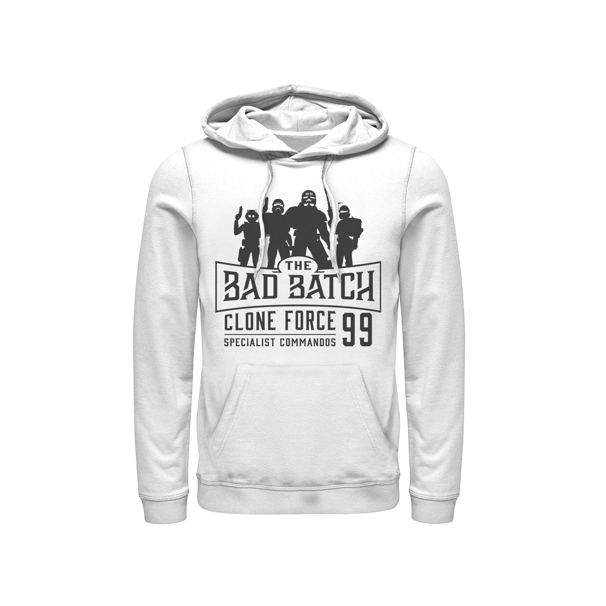 Men's Star Wars: The Clone Wars Bad Batch Emblem Hoodie, Size: XXL, White Product Image