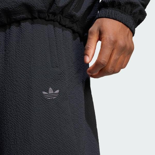 adidas Fashion Seersucker Firebird Track Pants Black S Mens Product Image