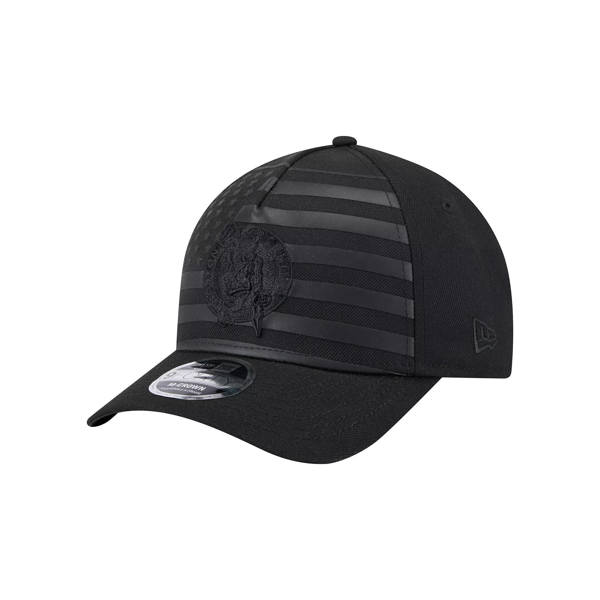 Men's New Era  Black Boston Celtics Game Day Flag A-Frame 9FORTY Adjustable Hat Product Image