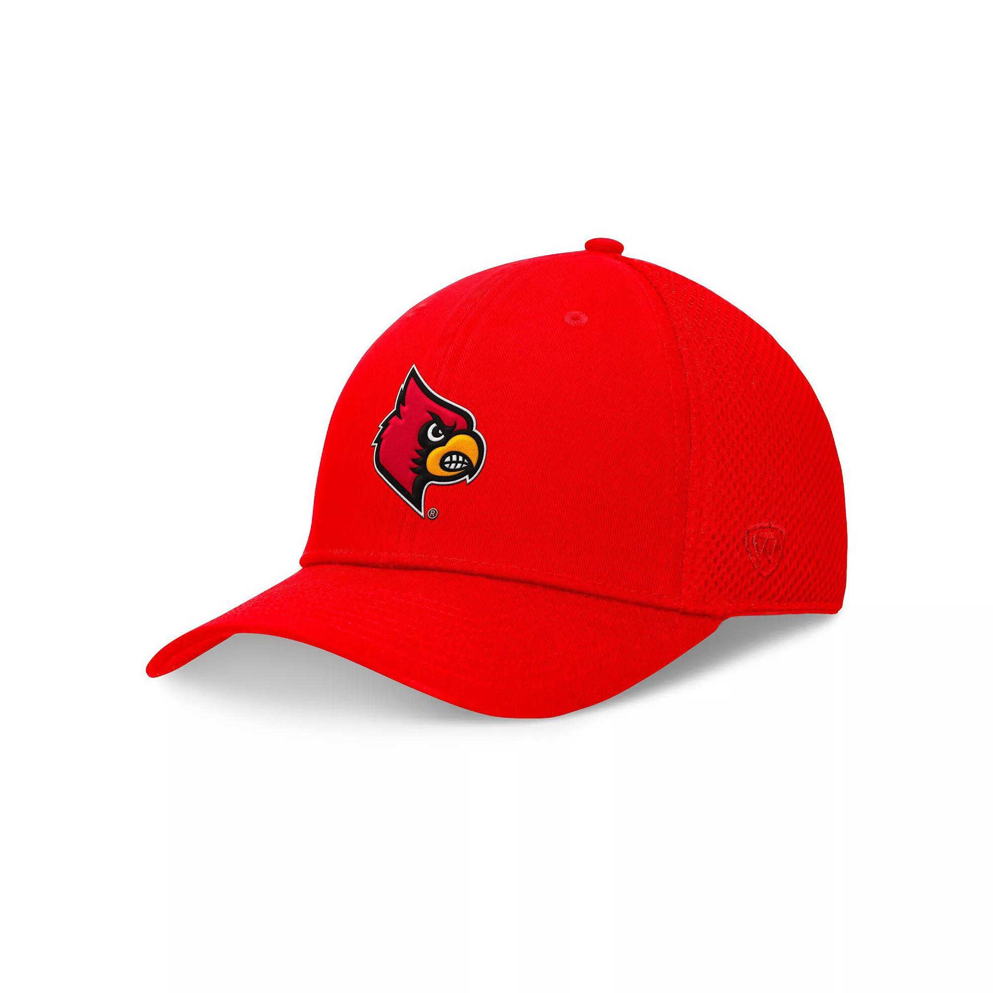 Men's Top of the World Red Louisville Cardinals Spacer Flex Hat, Size: Small/Medium Product Image