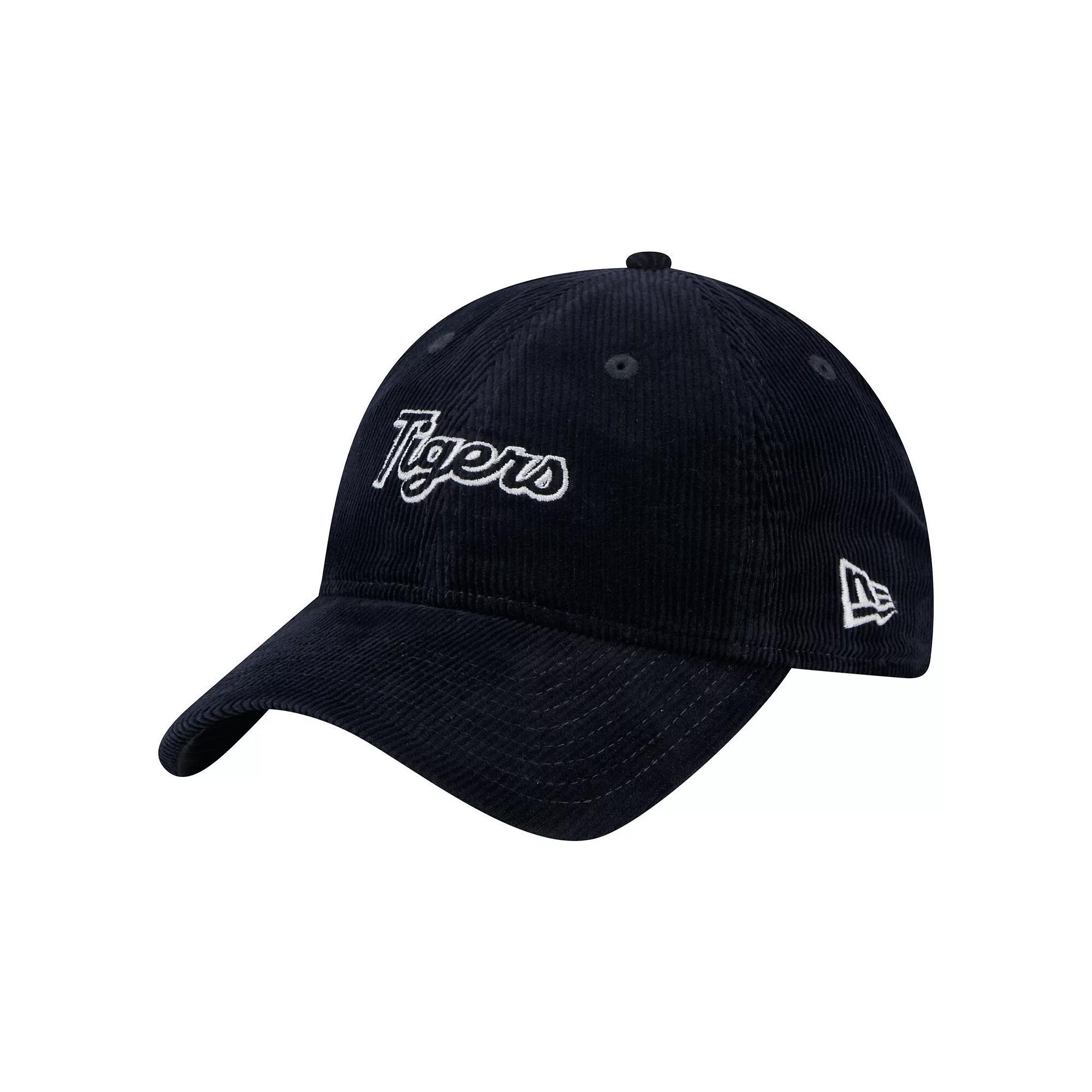 Women's New Era Navy Detroit Tigers Corduroy 9TWENTY Adjustable Hat, Blue Product Image