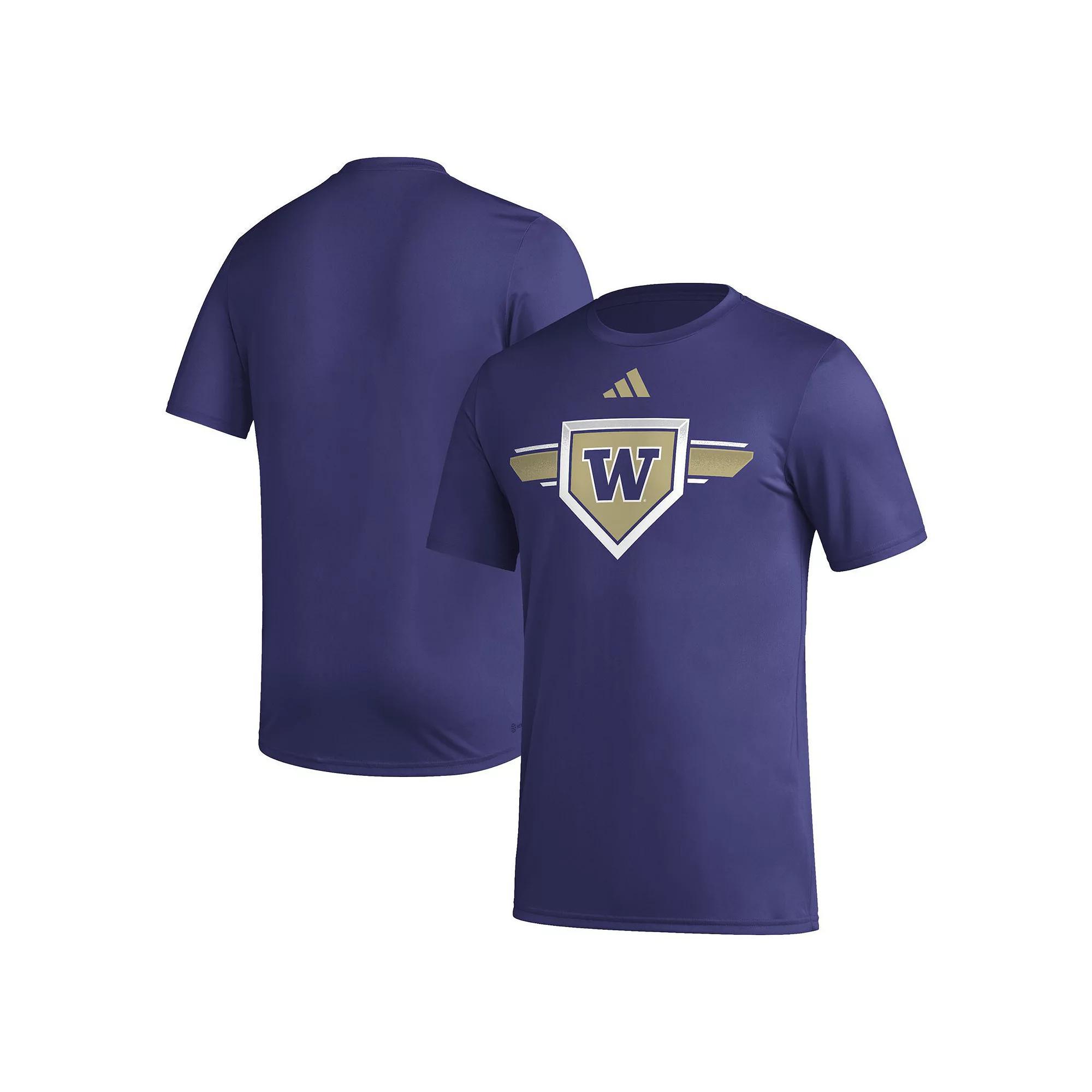 Men's adidas Purple Washington Huskies 2023/24 AEROREADY Homeland Plate Pregame T-Shirt, Size: XL Product Image