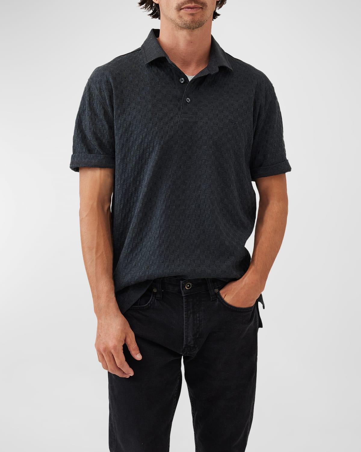 Mens Huntsbury Jacquard Polo Shirt Product Image