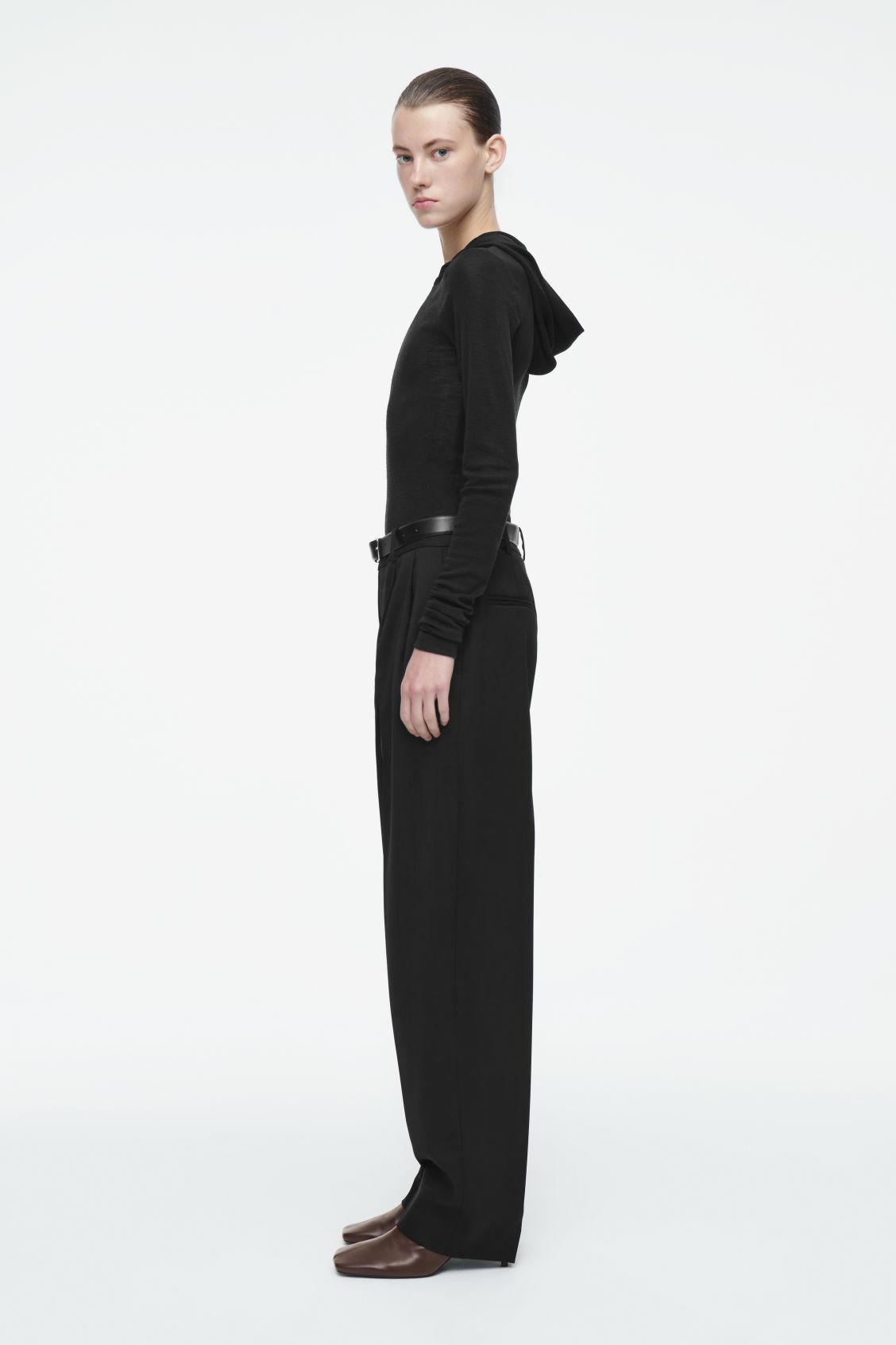 SLIM TAILORED WOOL-BLEND PANTS Product Image