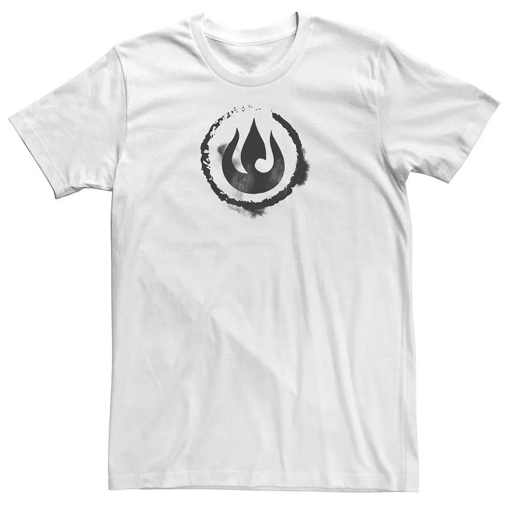 Big & Tall Nickelodeon Legend Of Korra Fire Nation Symbol Sketch Tee, Men's, Size: 4XL Tall, White Product Image