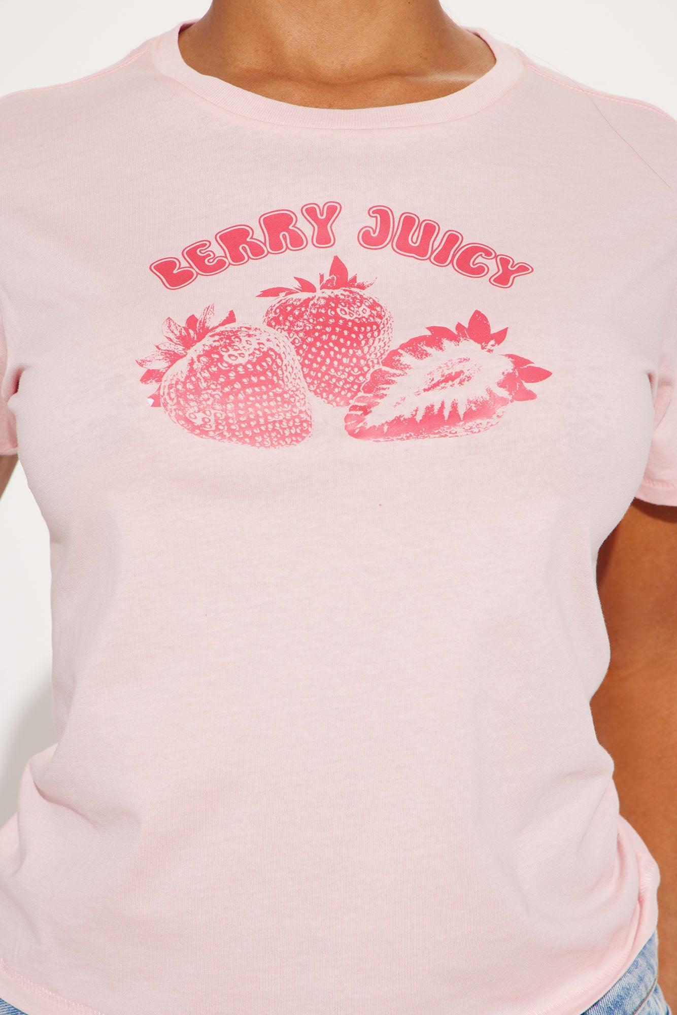 Berry Juicy Graphic Tee - Pink Product Image