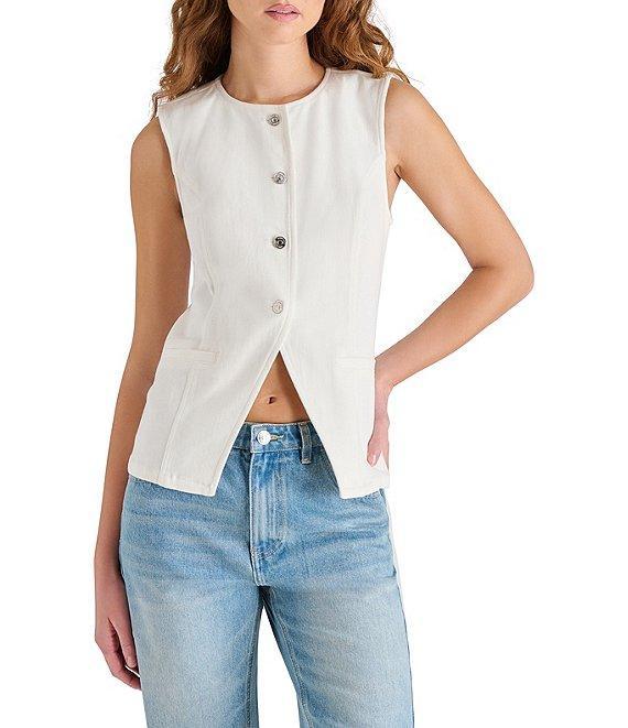 Steve Madden Wesley Round Neck Sleeveless Vest Top Product Image
