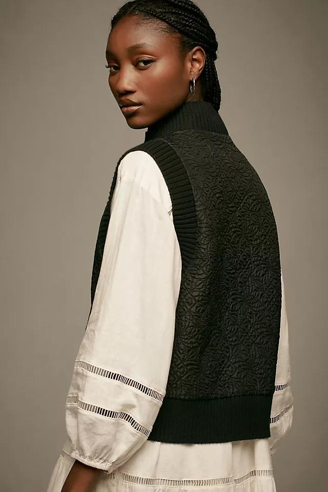 By Anthropologie Quilted Ribbed Vest Product Image