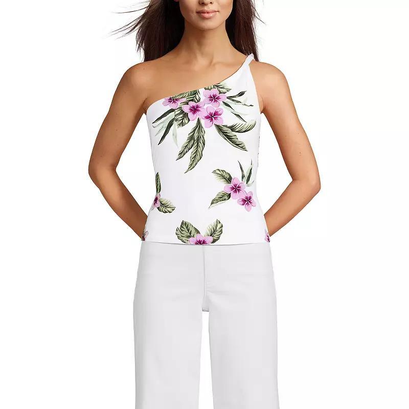 Women's Lands' End Slender One Shoulder Top, Size: XL, Black Product Image