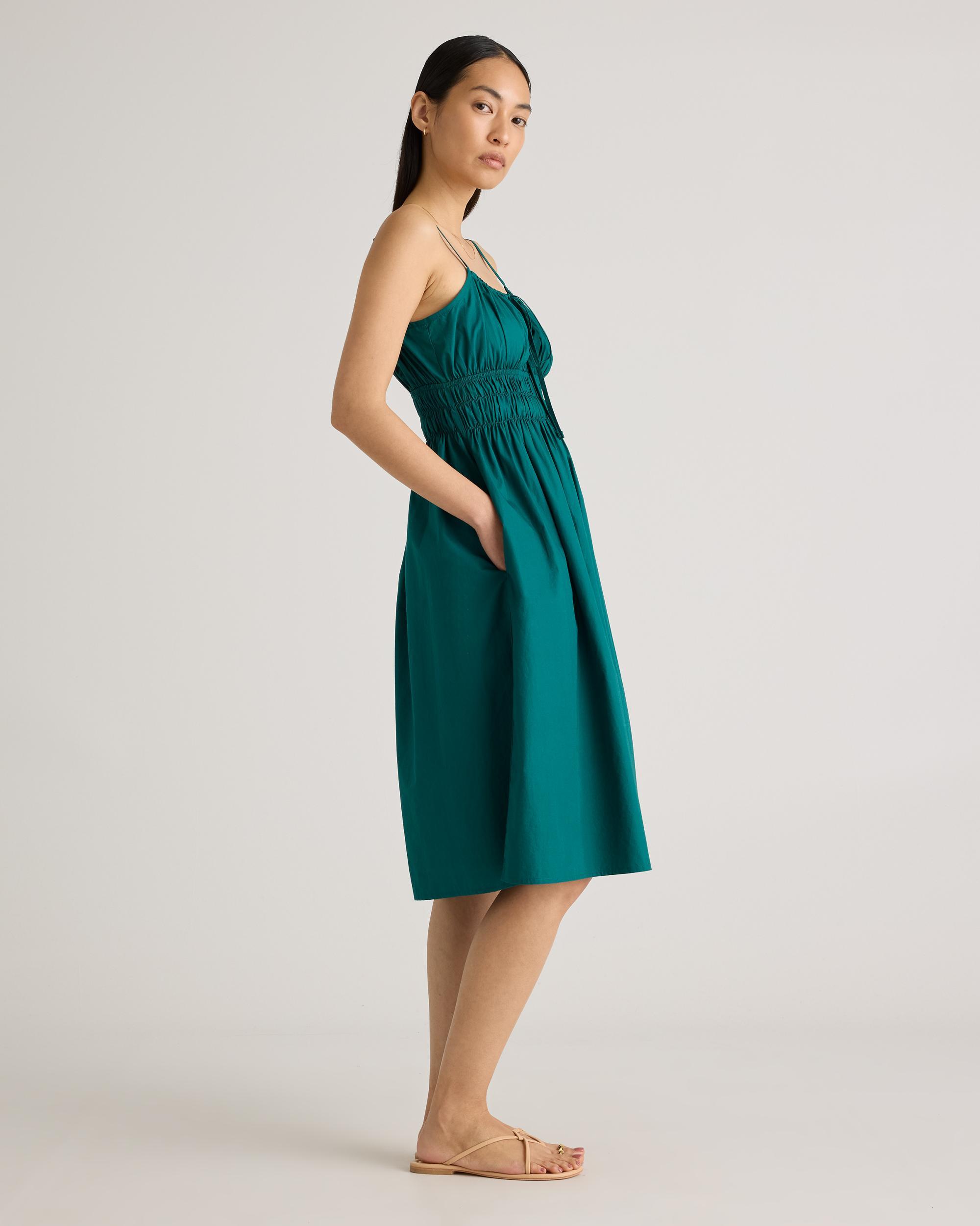 Quince | Women's Keyhole Midi Dress Size XS, Organic Cotton Product Image