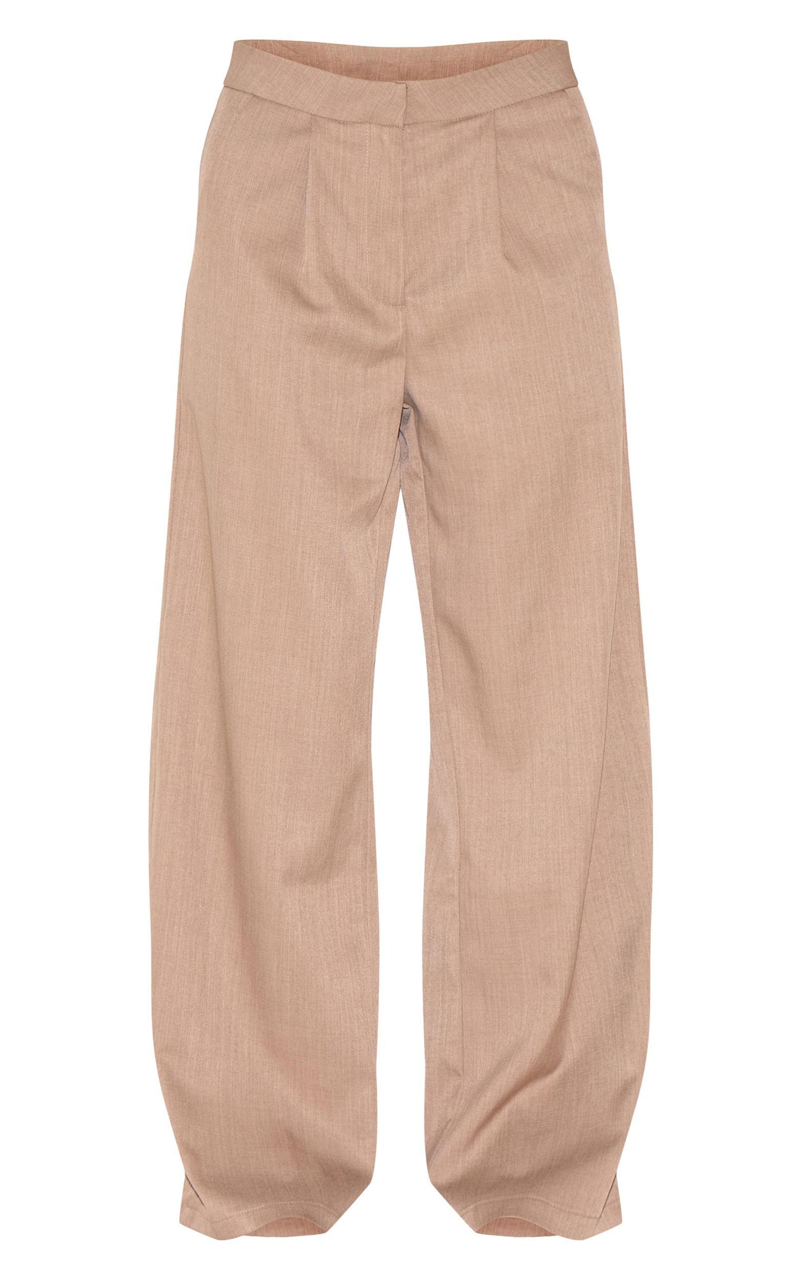  Mushroom Tailored Woven Wide Leg Pants Product Image