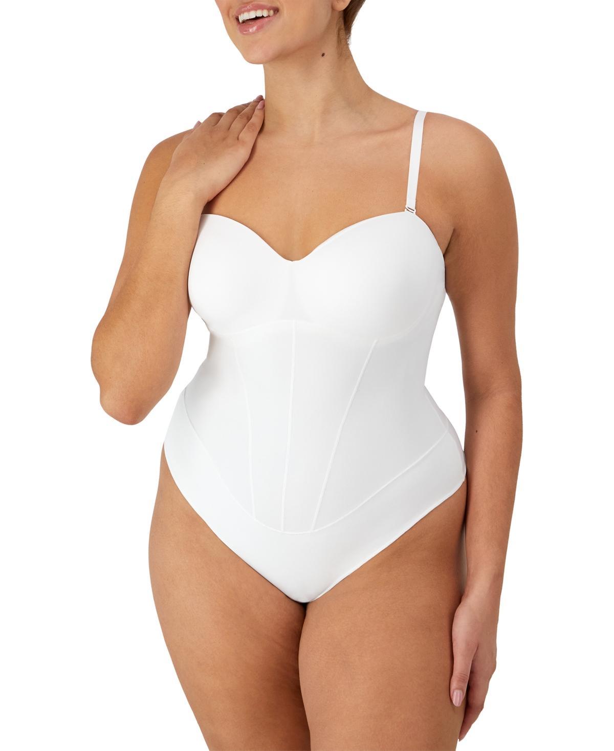 Maidenform Firm Control Shapewear Tummy Shaping Multiway Thong Bodysuit DMS131, Women's, Size: Large, Just Brown Product Image