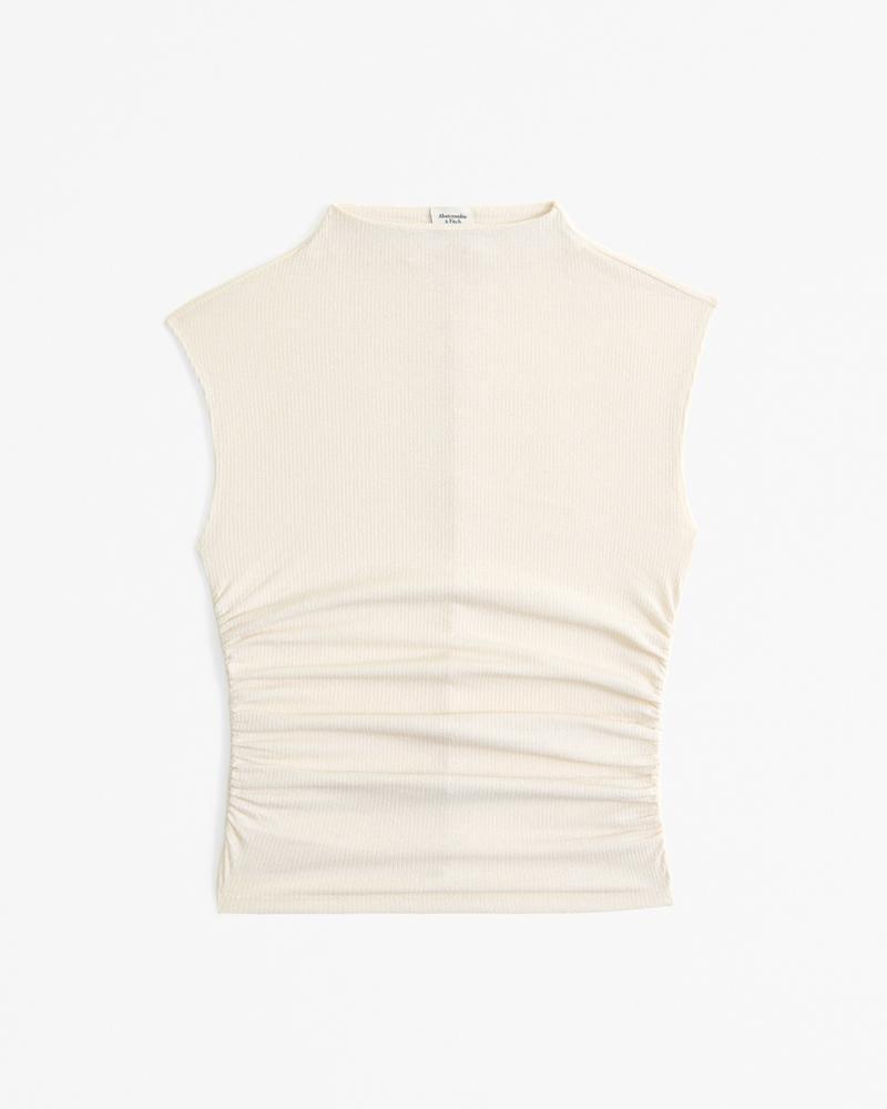 Long-Sleeve Grown-On Mockneck Top Product Image