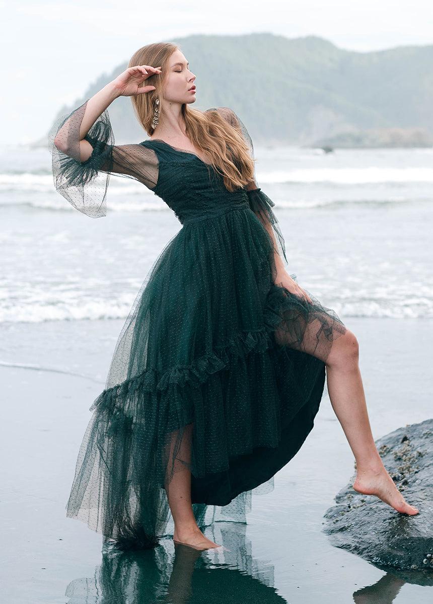 Haisley Impact Dress in Deep Spruce Female Product Image