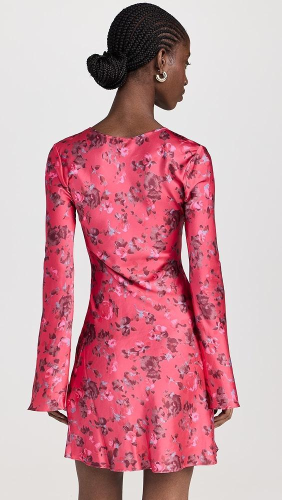 GANNI Printed Satin Mini Dress | Shopbop Product Image