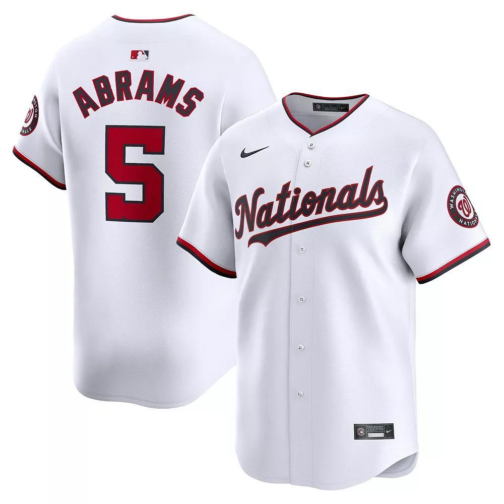 Men's Nike CJ Abrams White Washington Nationals Home Limited Player Jersey, Size: Medium Product Image