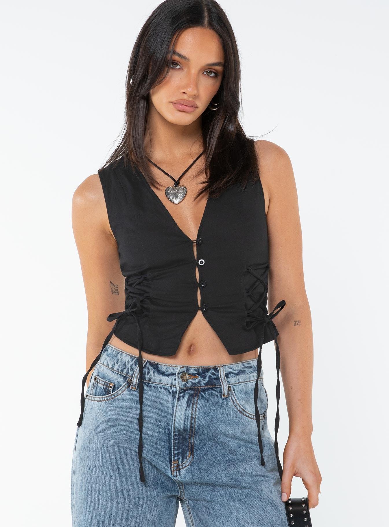 Stavia Vest Top Black Product Image
