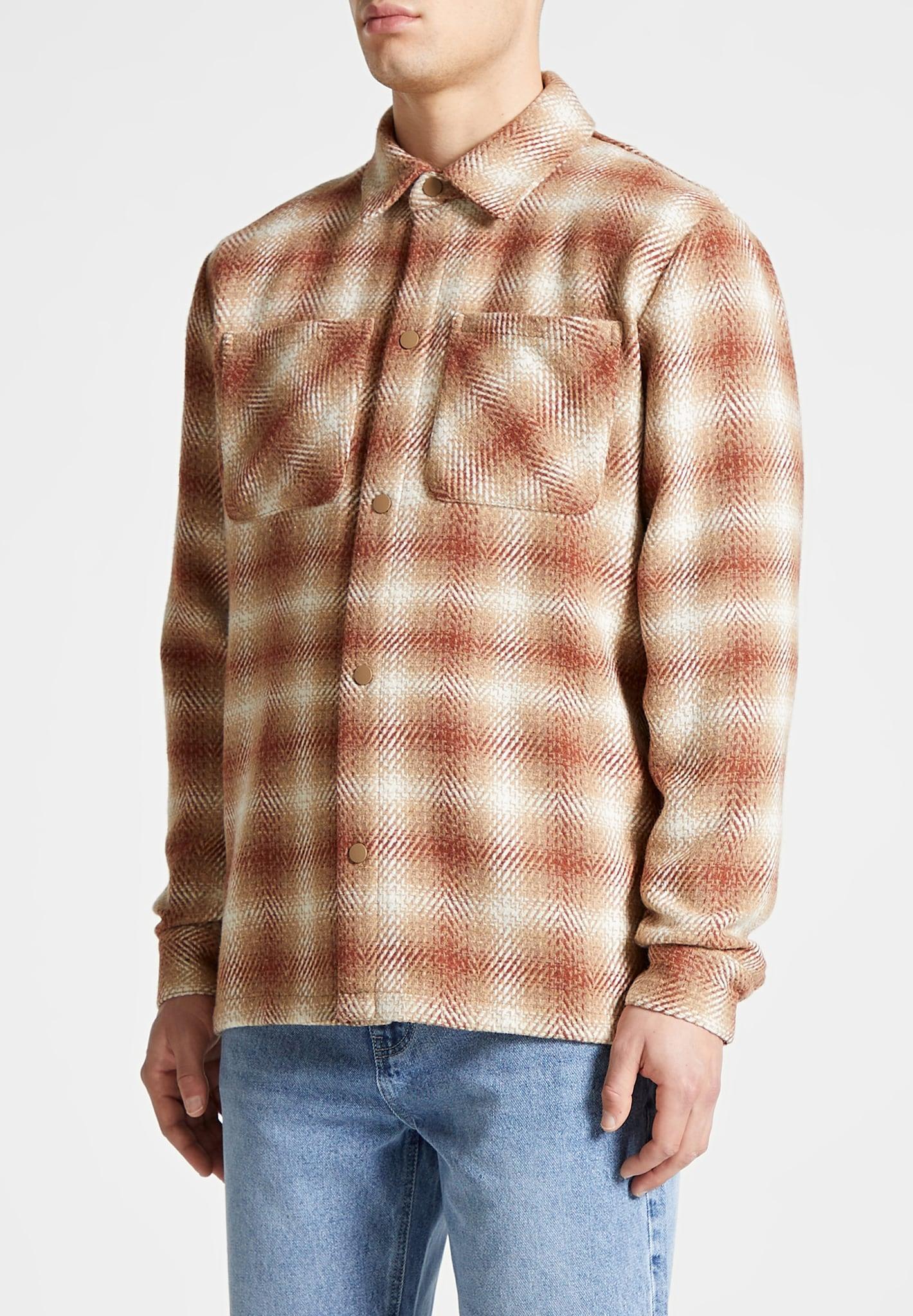 Check Overshirt - Tan / Tan / MAN2871-06 Product Image
