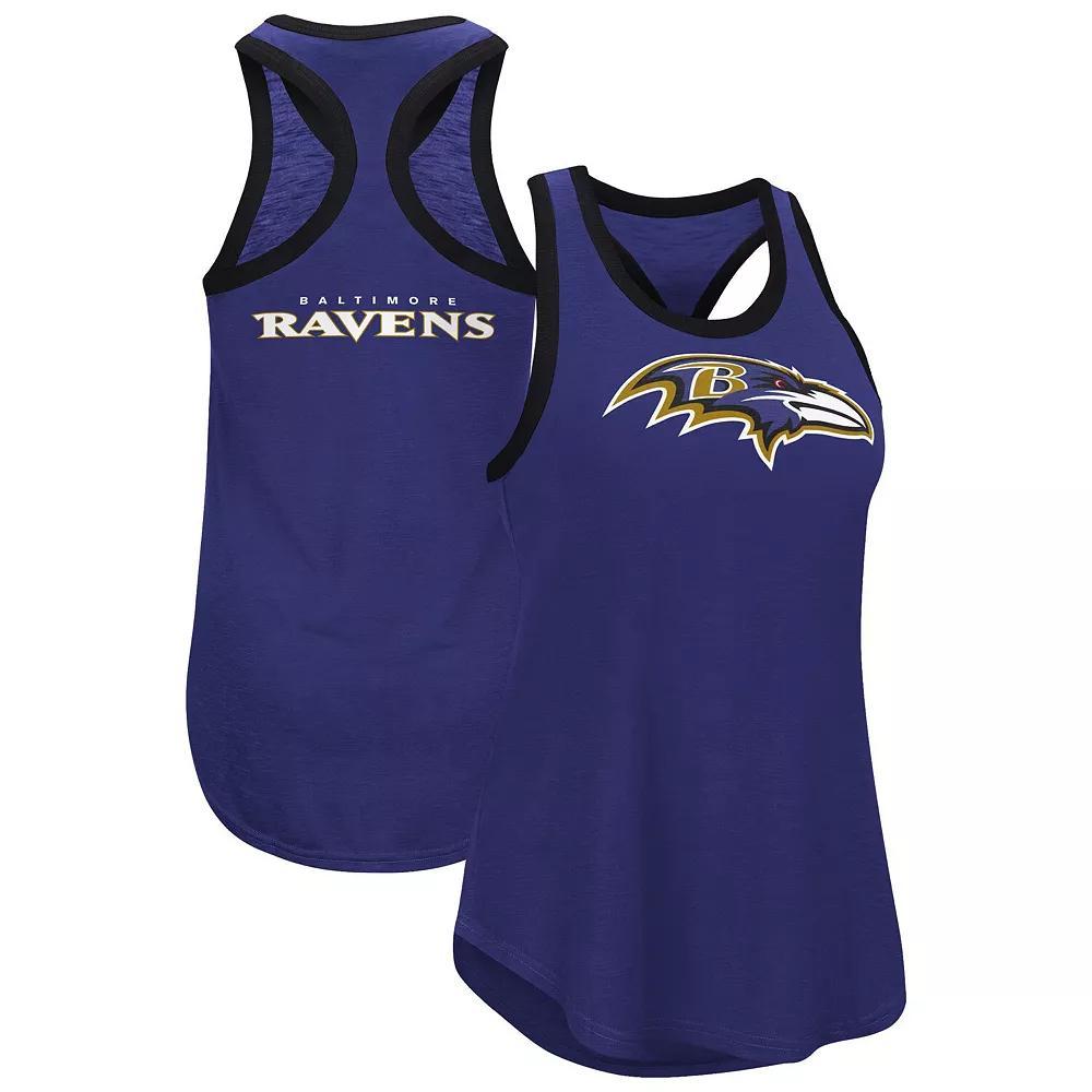 Women's G-III 4Her by Carl Banks  Purple Baltimore Ravens Tater Racerback Tank Top, Size: Small Product Image