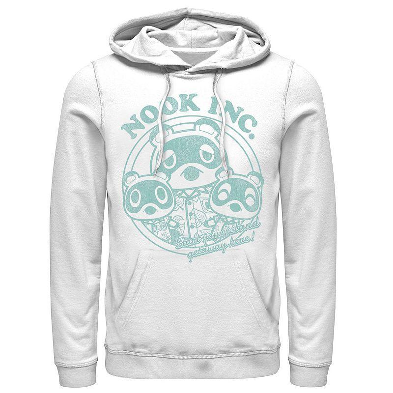Men's Animal Crossing: New Horizons Nook Inc.Island Getaway Hoodie, Size: 3XL, White Product Image