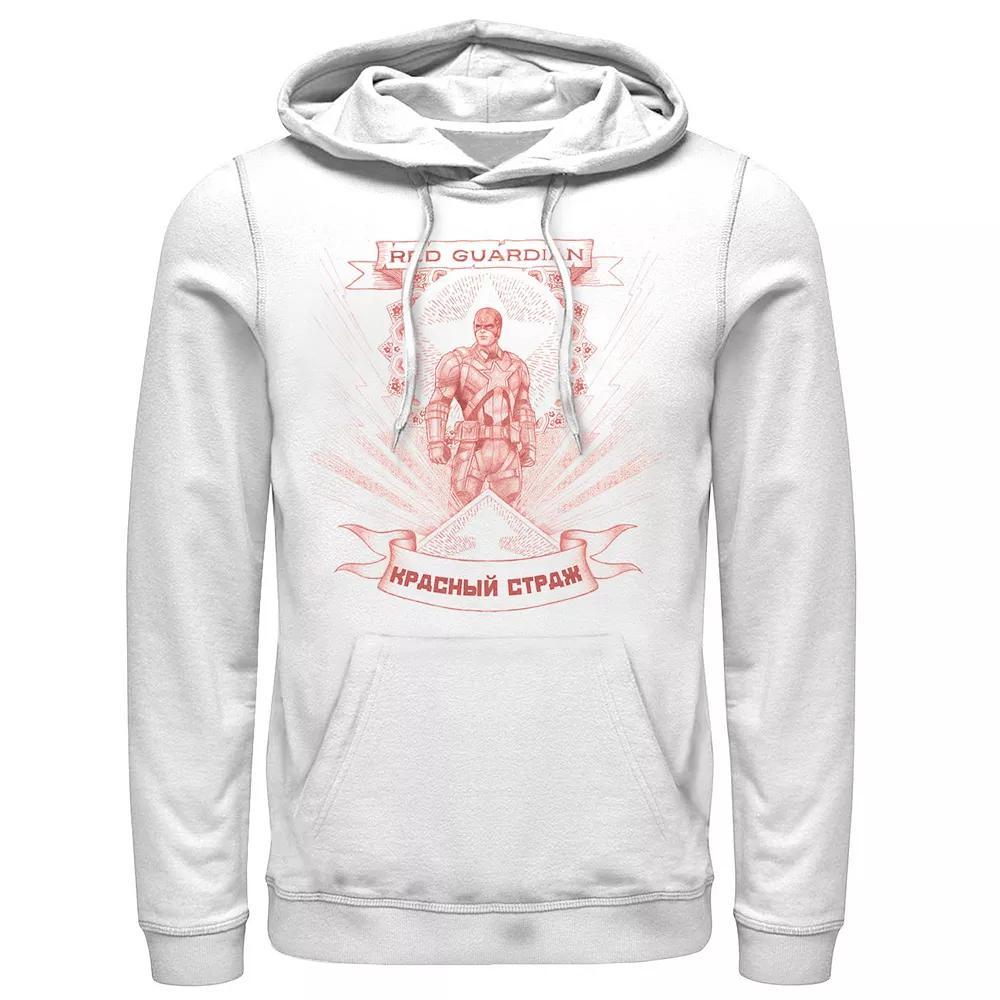 Men's Marvel Black Widow Red Guardian Red Hue Portrait Hoodie, Size: XXL, White Product Image