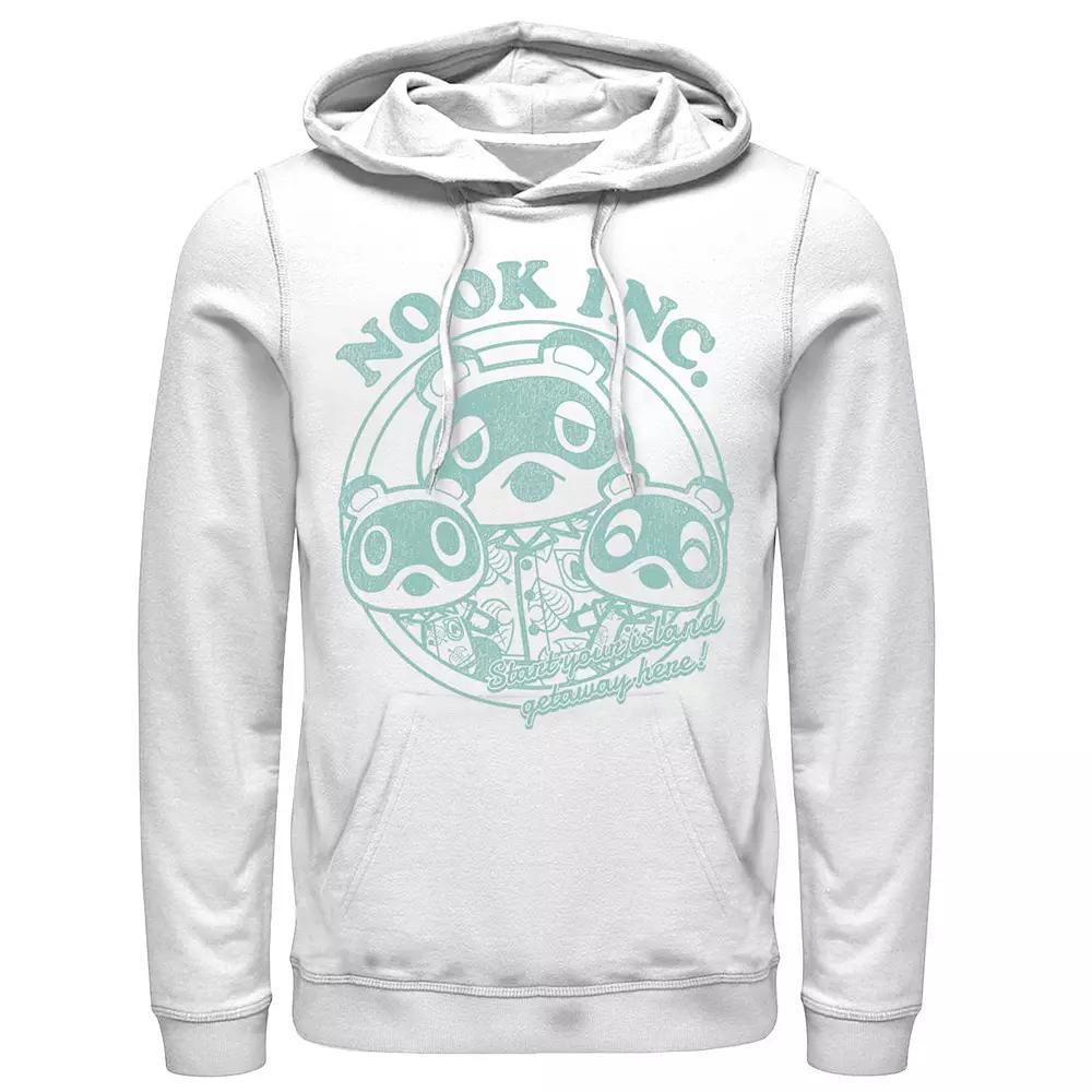 Men's Animal Crossing: New Horizons Nook Inc.Island Getaway Hoodie, Size: 3XL, White Product Image