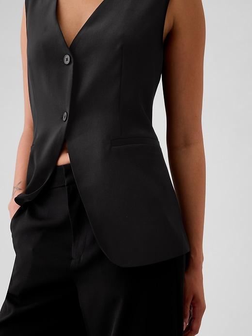 Longline Twill Vest Product Image