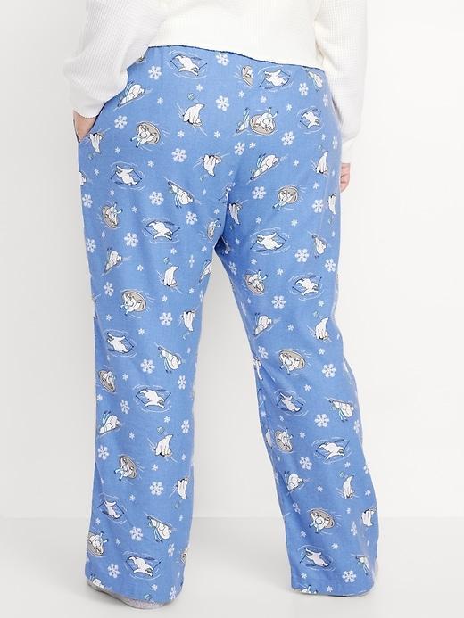 Mid-Rise Printed Flannel Pajama Pants Product Image