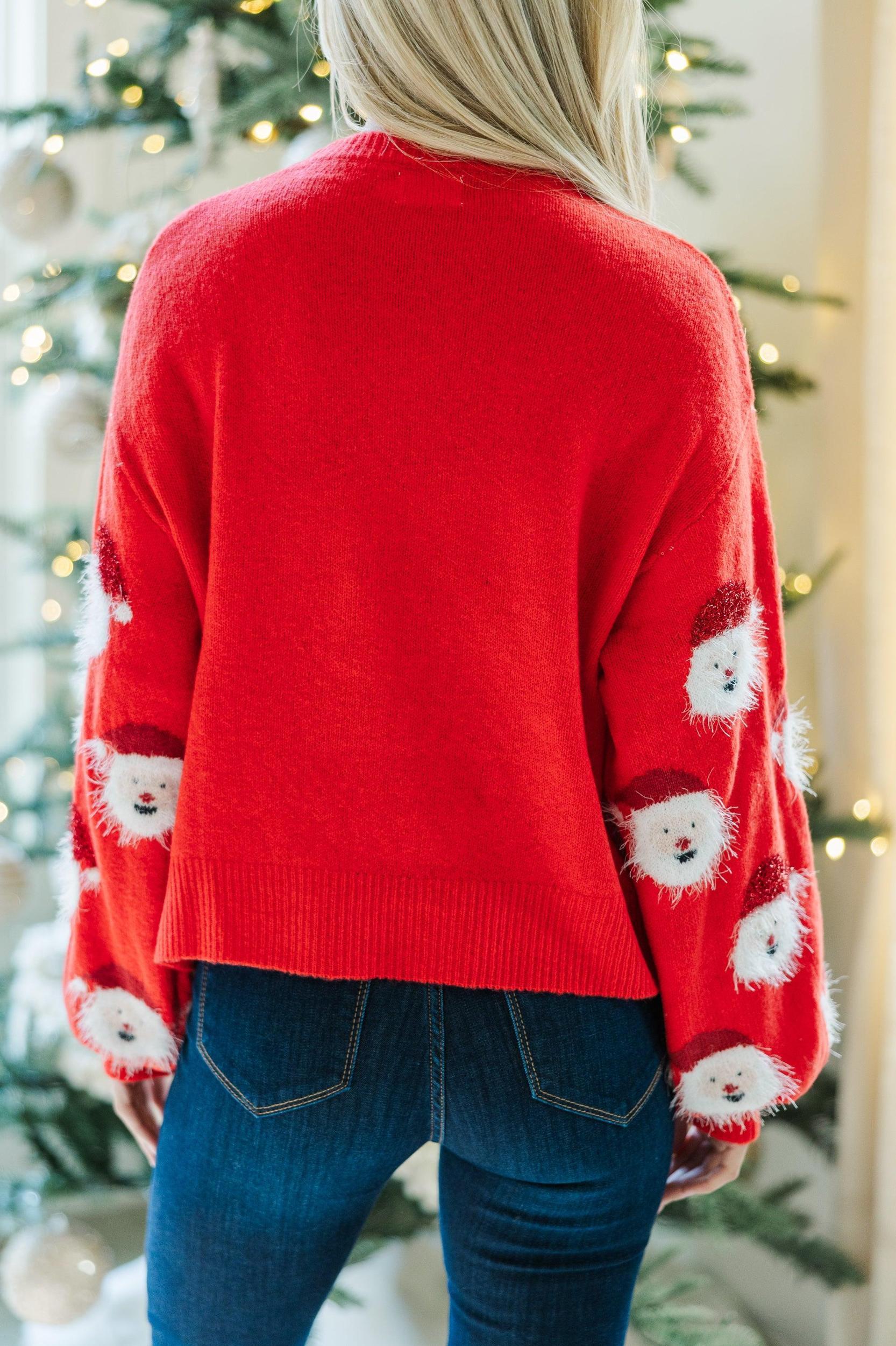 Jolly Good Fellow Red Santa Sweater Female Product Image