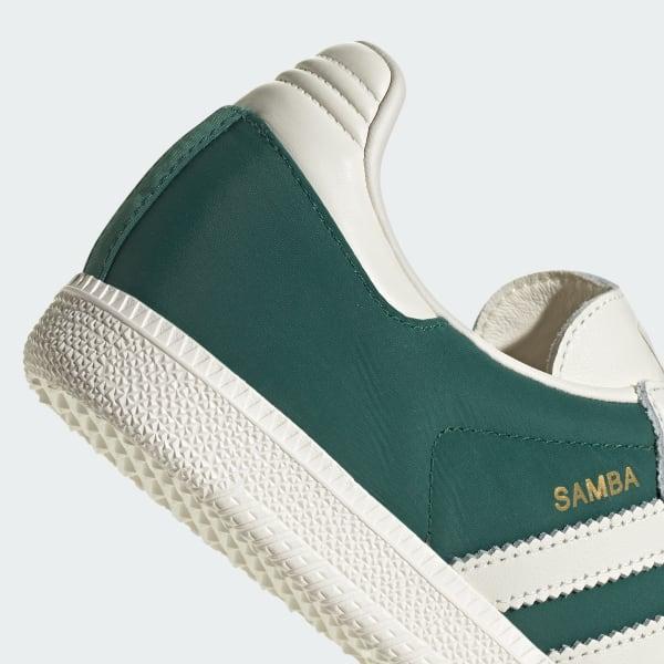 Mens adidas Samba OG Athletic Shoe Off White / Collegiate Green Product Image