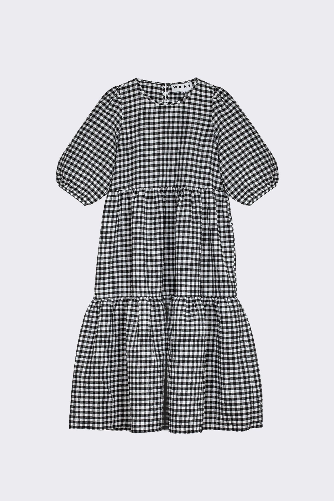 Rosemary Dress - Black Check Product Image