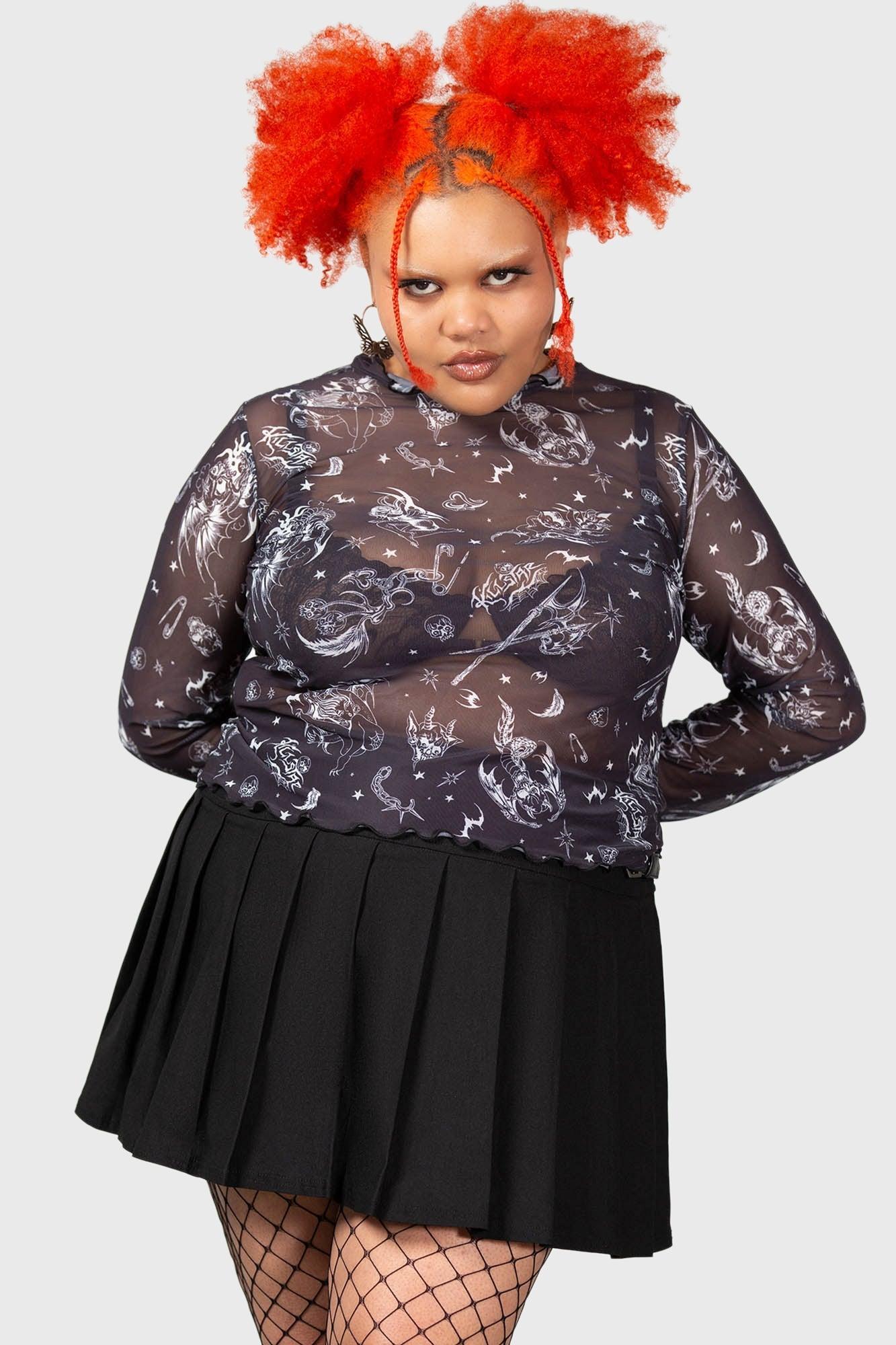 Dazed Skull Crop Top Female Product Image