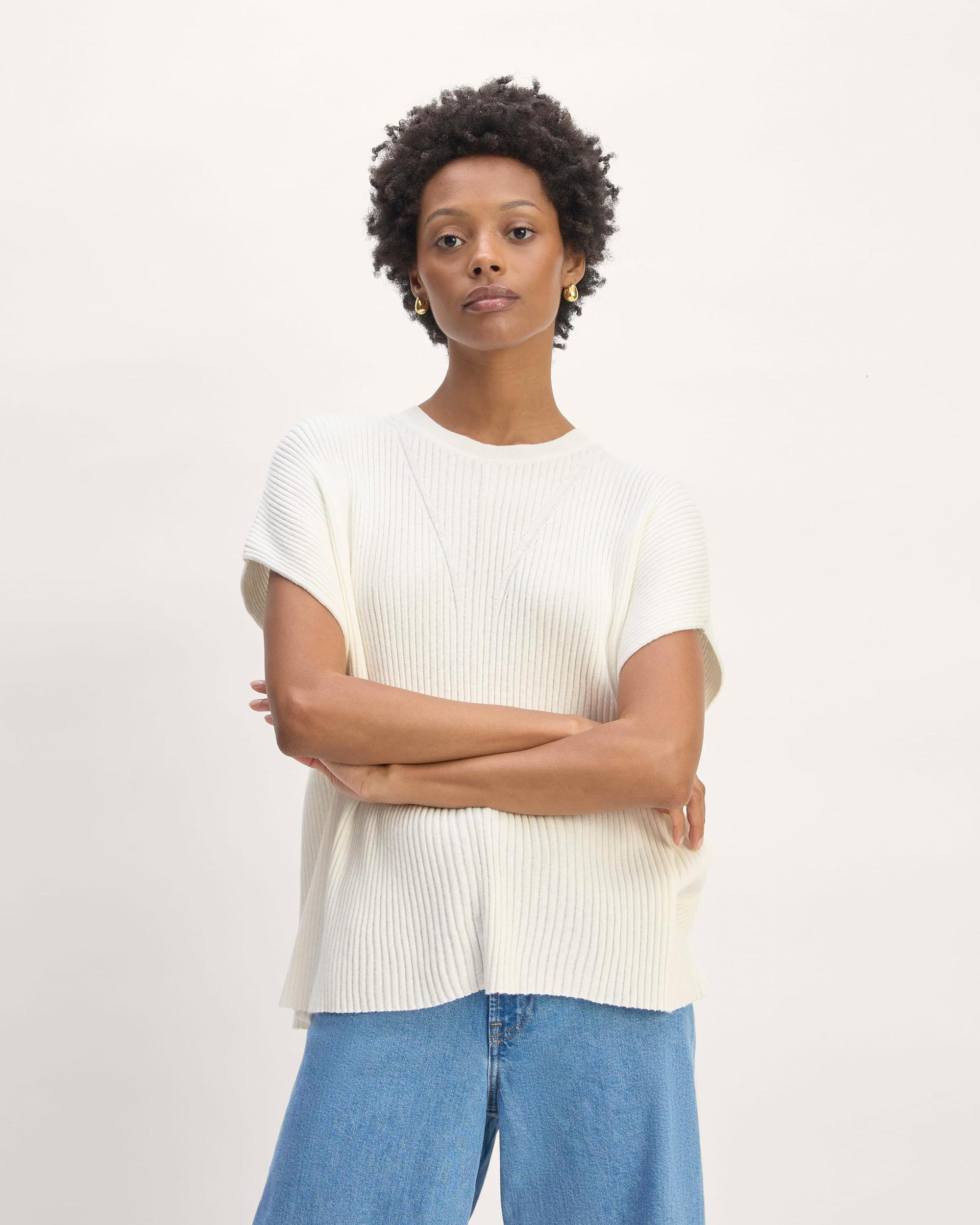 The Cotton Knit Caftan Top Product Image